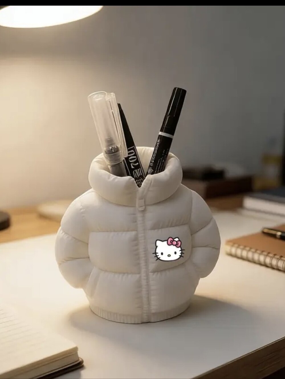 Sanrio Hello Kitty Puffer Jacket Shaped Pencil Pen Holder